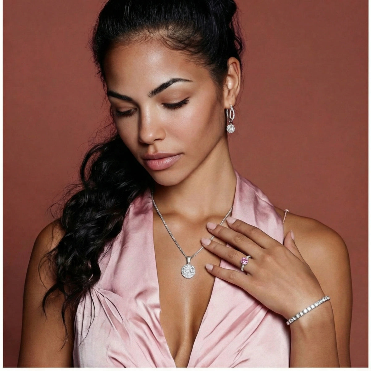 Bague Pink Dreams en moissanite